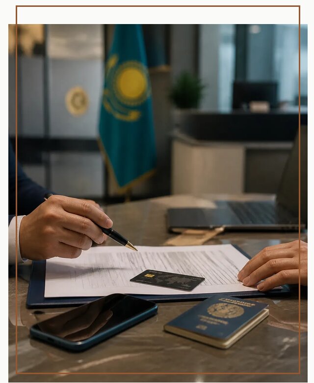Открытие счета и банковской карты в Казахстане в Юрге
